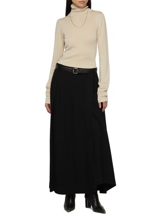 Figure View - Click To Enlarge - TOTEME - Pleated Wrap Maxi Skirt