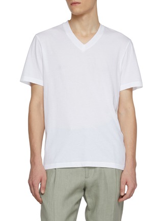 Main View - Click To Enlarge - JAMES PERSE - Lightweight Cotton Jersey V-Neck T-shirt