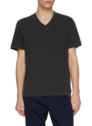 Main View - Click To Enlarge - JAMES PERSE - Lightweight Cotton V-Neck Jersey T-shirt