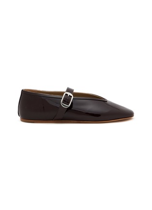 Main View - Click To Enlarge - LE MONDE BERYL - Stella Leather Patent Leather Mary Jane Flats