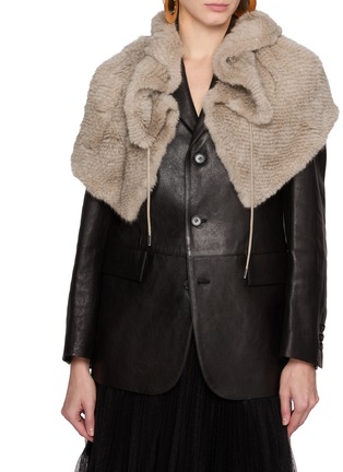 Figure View - Click To Enlarge - SYMÉTRIE - Mink Fur Knit Cape