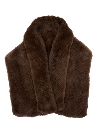 Main View - Click To Enlarge Main View - Click To Enlarge - SYMÉTRIE - Mink Fur Knit Cape
