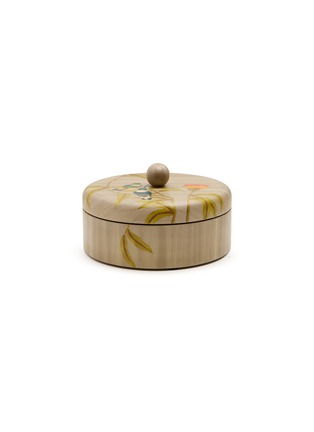 Main View - Click To Enlarge - SILVIA FURMANOVICH - Marquetry Hummingbird Print Round Box