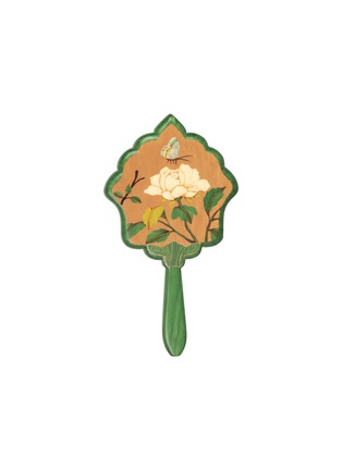 Main View - Click To Enlarge - SILVIA FURMANOVICH - Marquetry Floral Print Hand Mirror