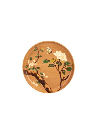 Main View - Click To Enlarge - SILVIA FURMANOVICH - Marquetry Flower Print Round Tray