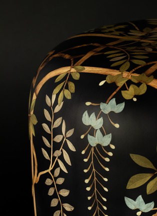 Detail View - Click To Enlarge - SILVIA FURMANOVICH - Marquetry Wisteria Stool