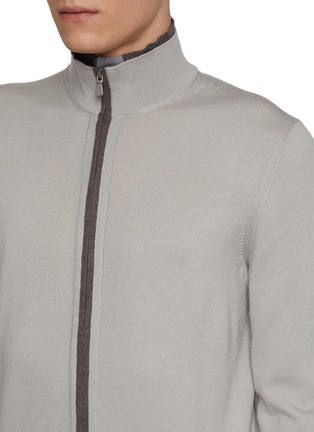  - EQUIL - High Neck Zip Up Wool Cardigan