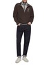 Figure View - Click To Enlarge - EQUIL - High Neck Zip Up Wool Cardigan