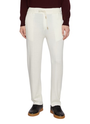Main View - Click To Enlarge - EQUIL - Elasticated Drawstring Waist Wool Knit Pants