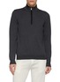 EQUIL Mock Neck Half Zip Wool Knit Sweater
