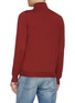 Back View - Click To Enlarge - EQUIL - Mock Neck Half Zip Wool Knit Sweater