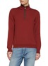 EQUIL Mock Neck Half Zip Wool Knit Sweater