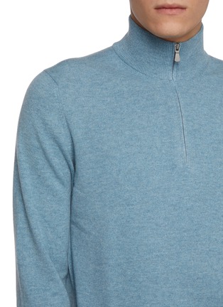  - EQUIL - Mock Neck Half Zip Cashmere Sweater