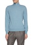 Main View - Click To Enlarge - EQUIL - Mock Neck Half Zip Cashmere Sweater