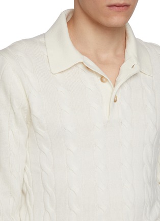  - EQUIL - Cable Knit Polo Shirt