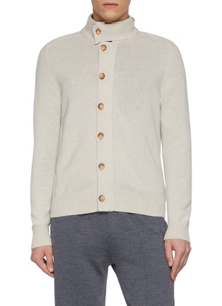 Main View - Click To Enlarge - EQUIL - Stand Collar Wool Knit Cardigan