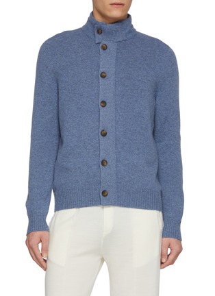 Main View - Click To Enlarge - EQUIL - Stand Collar Wool Knit Cardigan