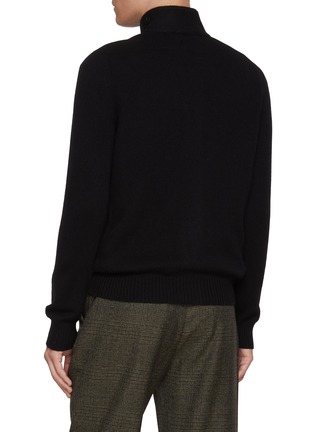 Back View - Click To Enlarge - EQUIL - High Neck Button Up Wool Cardigan