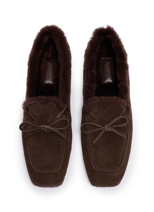 Detail View - Click To Enlarge - AEYDE - Jasper Suede Shearling Loafers