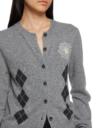  - MARDI MERCREDI - Stitched Flower Knit Cardigan