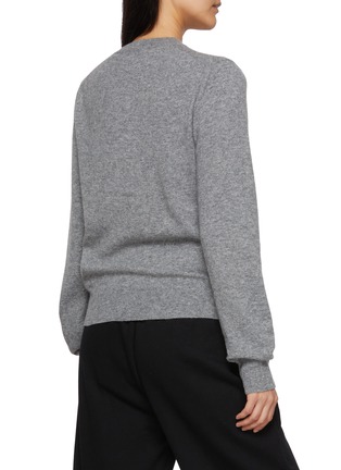 Back View - Click To Enlarge - MARDI MERCREDI - Stitched Flower Knit Cardigan