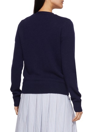 Back View - Click To Enlarge - MARDI MERCREDI - Stitched Flower Knit Cardigan