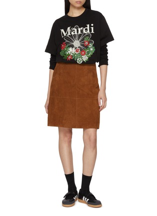 Figure View - Click To Enlarge - MARDI MERCREDI - Jardin Floral Print Cotton T-Shirt