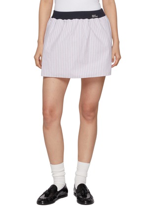 Main View - Click To Enlarge - MARDI MERCREDI - Contrast Waistband Striped Mini Skirt