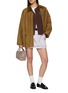 Figure View - Click To Enlarge - MARDI MERCREDI - Contrast Waistband Striped Mini Skirt