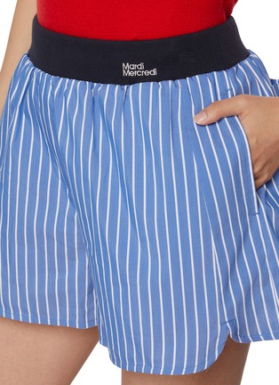  - MARDI MERCREDI - Contrast Waistband Striped Shorts