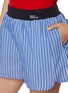  - MARDI MERCREDI - Contrast Waistband Striped Shorts