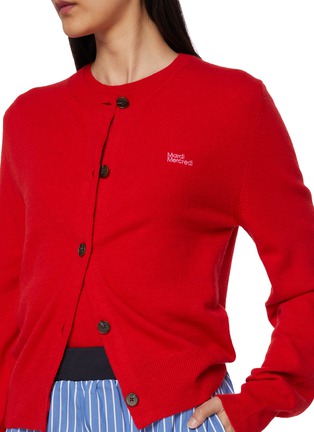  - MARDI MERCREDI - Embroidered Logo Knit Cardigan