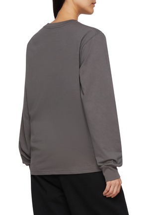 Back View - Click To Enlarge - MARDI MERCREDI - Flower Blossom Graphic Crewneck Cotton T-Shirt
