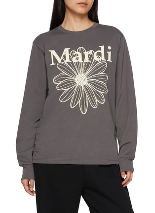 Main View - Click To Enlarge - MARDI MERCREDI - Flower Blossom Graphic Crewneck Cotton T-Shirt