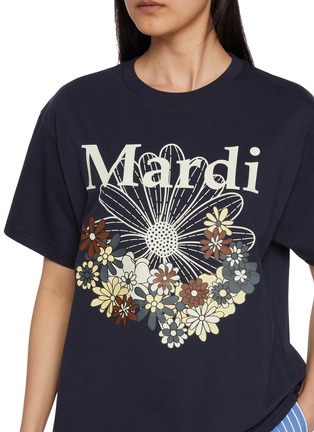  - MARDI MERCREDI - Flower Graphic Crewneck Cotton T-Shirt