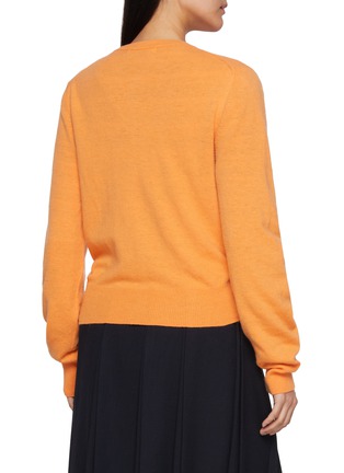 Back View - Click To Enlarge - MARDI MERCREDI - Embroidered Logo Knit Cardigan