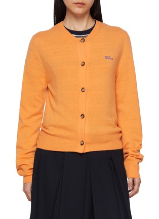 Main View - Click To Enlarge - MARDI MERCREDI - Embroidered Logo Knit Cardigan