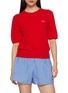 Main View - Click To Enlarge - MARDI MERCREDI - Embroidered Logo Knit Sweater