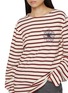  - MARDI MERCREDI - Striped Floral Print Cotton T-Shirt