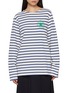 Main View - Click To Enlarge - MARDI MERCREDI - Striped Floral Print Cotton T-Shirt