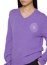  - MARDI MERCREDI - Floral Embroidery Knit Sweater