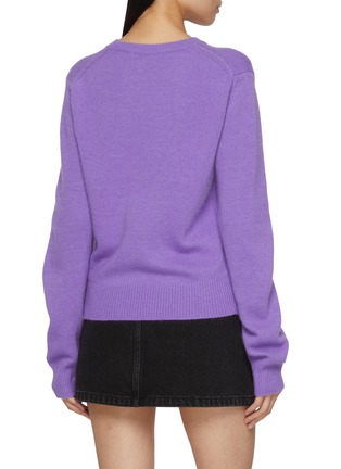 Back View - Click To Enlarge - MARDI MERCREDI - Floral Embroidery Knit Sweater