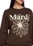  - MARDI MERCREDI - Flower Graphic Crewneck Cotton T-Shirt
