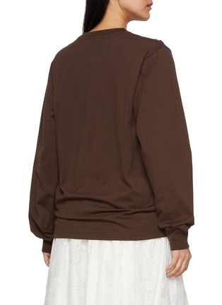 Back View - Click To Enlarge - MARDI MERCREDI - Flower Graphic Crewneck Cotton T-Shirt