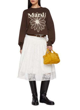 Figure View - Click To Enlarge - MARDI MERCREDI - Flower Graphic Crewneck Cotton T-Shirt