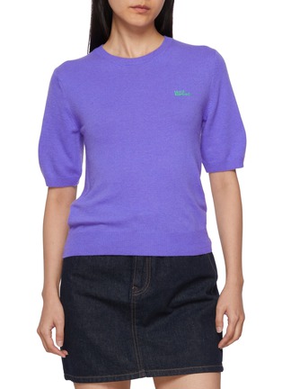Main View - Click To Enlarge - MARDI MERCREDI - Embroidered Logo Knit Sweater