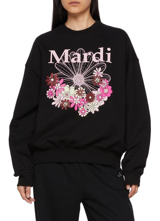 Main View - Click To Enlarge - MARDI MERCREDI - Flower Blossom Graphic Crewneck Cotton T-Shirt