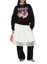 Figure View - Click To Enlarge - MARDI MERCREDI - Flower Blossom Graphic Crewneck Cotton T-Shirt