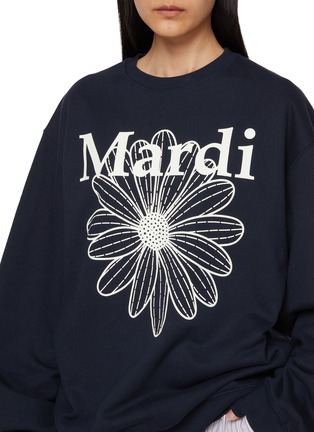  - MARDI MERCREDI - Flower Graphic Oversized Cotton Sweatshirt