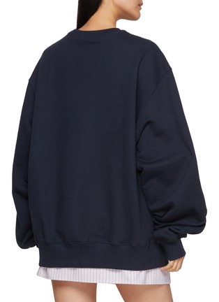 Back View - Click To Enlarge - MARDI MERCREDI - Flower Graphic Oversized Cotton Sweatshirt